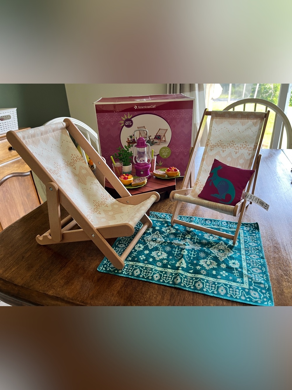 American Girl Kira’s Comfy Camping Accessories – Complete w/ Box –Retired